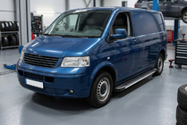 Volkswagen T5 Caravelle 2004-2010 гг. Боковые Подножки Maya (2 шт., Алюминий) фото 1