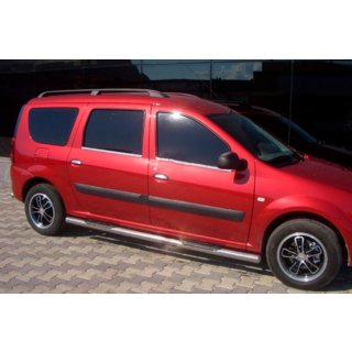 Боковые трубы (2 шт., нержавейка) Dacia Logan MCV 2004-2014 гг. фото 1