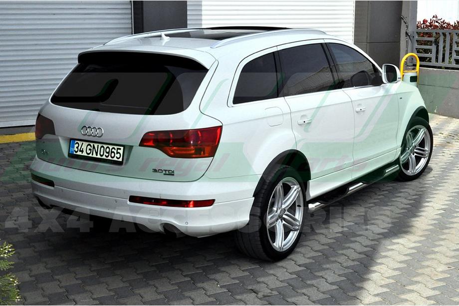 Audi Q7 2005-2015 гг. Боковые трубы (2 шт., нержавейка) Фото 3