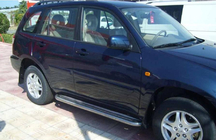 Chery Tiggo 1 2005-2016 гг. Боковые Подножки Premium (2 шт., Нержавейка) Ø60 фото 4