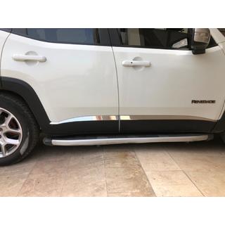Дверные Молдинги Нержавеющая Сталь (4 шт) Jeep Renegade 2014- гг. фото 3