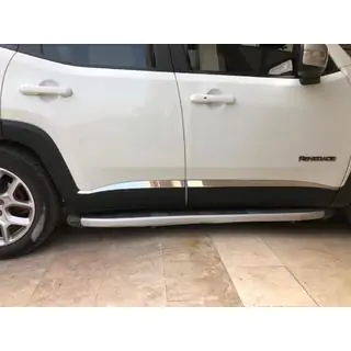 Дверные Молдинги Нержавеющая Сталь (4 шт) Jeep Renegade 2014- гг. фото 3