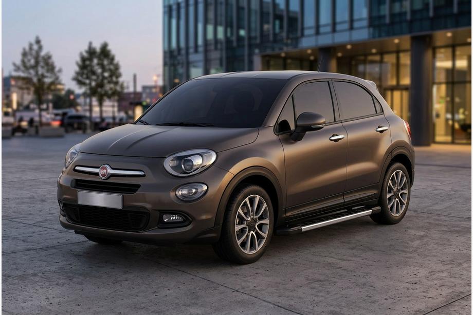 Fiat 500X 2014-2024 гг. Боковые пороги RedLine V1 (2 шт., алюминий) Image
