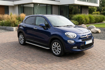 Fiat 500X 2014-2024 гг. Боковые Подножки Maydos V1 (2 шт., Алюминий и Нержавейка) фото 1