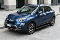 Fiat 500X 2014-2024 гг. Боковые пороги Bosphorus Black (2 шт., алюминий) фото 1