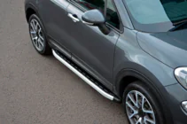 Fiat 500X 2014-2024 гг. Боковые Подножки Fullmond (2 шт., Алюминий) фото 2