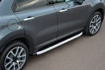 Fiat 500X 2014-2024 гг. Боковые Подножки Fullmond (2 шт., Алюминий) фото 1