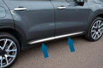 Fiat 500X 2014-2024 гг. Хромированные молдинги на двери (4 шт) фото 2