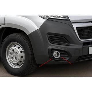 Хромированные накладки на противотуманные фары (нержавейка) Citroen Jumper 2007-2025 гг. фото 1