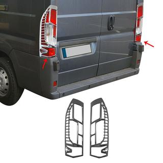 Накладки на задние фонари с изгибом (2014+, 2 шт, пластик) Fiat Ducato 2006-2025 гг. фото 2