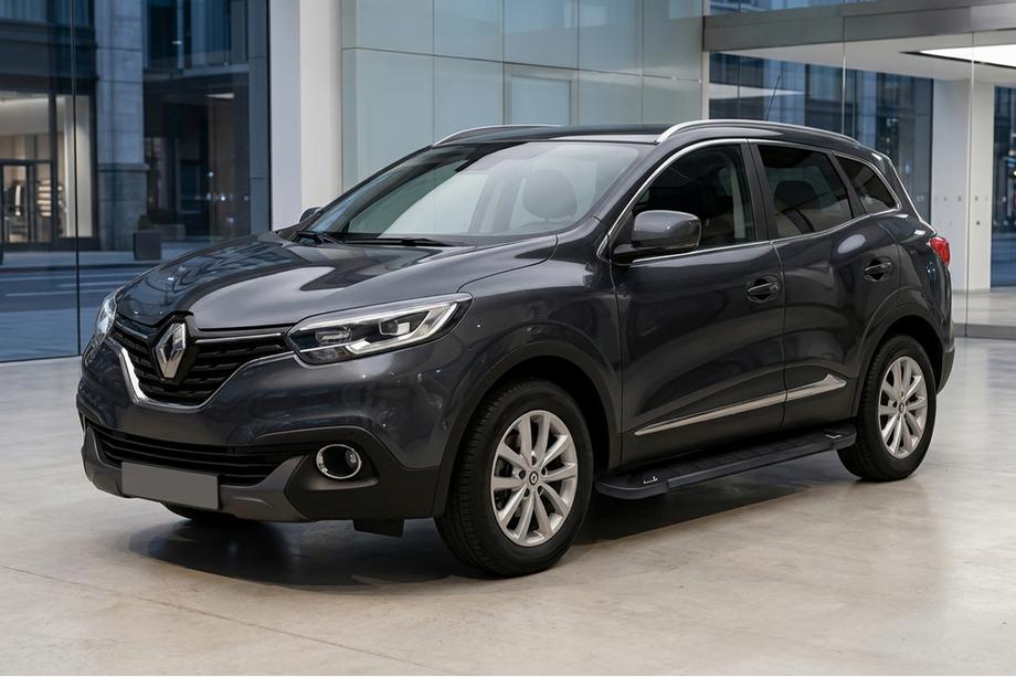 Renault Kadjar 2015-2022 гг. Боковые Подножки RedLine Black (2 шт., Алюминий) Image