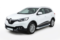 Renault Kadjar 2015-2022 гг. Боковые Подножки Allmond White (2 шт., Алюминий) фото 1