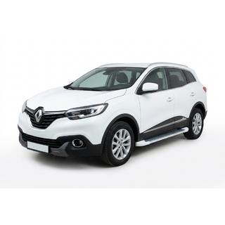 Боковые Подножки Allmond White (2 шт., Алюминий) Renault Kadjar 2015-2022 гг. фото 1