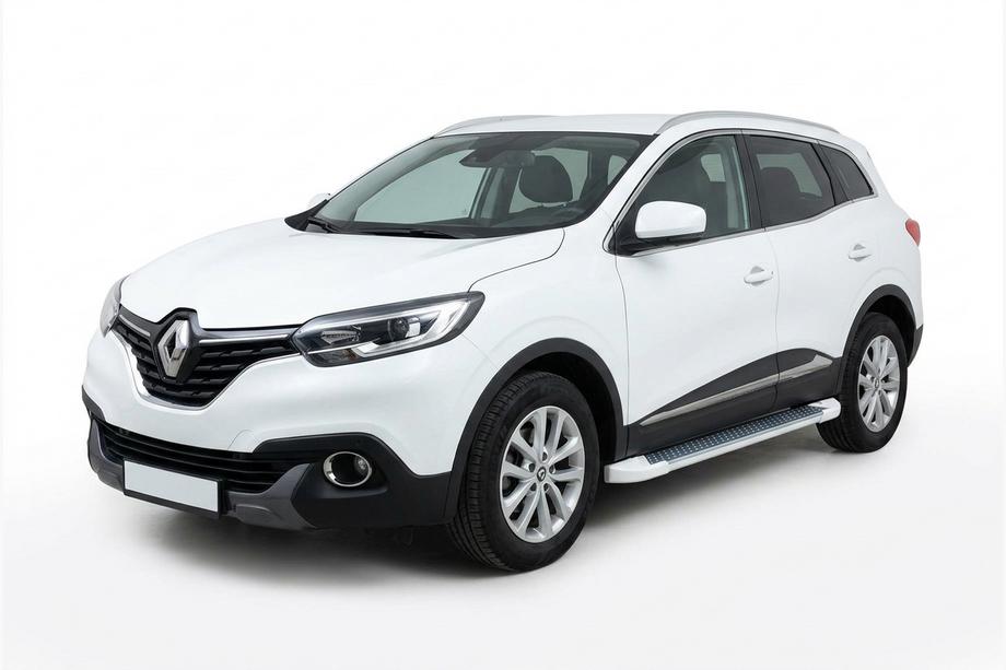 Renault Kadjar 2015-2022 гг. Боковые Подножки Allmond White (2 шт., Алюминий) Image