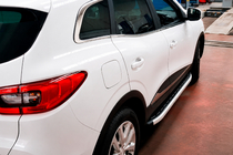 Renault Kadjar 2015-2022 гг. Боковые Подножки Fullmond (2 шт., Алюминий) фото 1