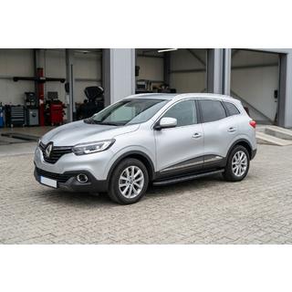 Боковые Подножки Tayga Black (2 шт., Алюминий) Renault Kadjar 2015-2022 гг. фото 1