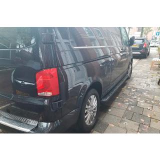 Боковые Подножки Allmond Black (2 шт., Алюминий) Volkswagen T6 2015-2024 гг. фото 2