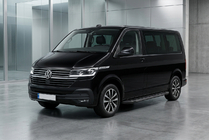 Volkswagen T6 2015-2024 гг. Боковые Подножки RedLine Black (2 шт., Алюминий) Короткая База фото 1