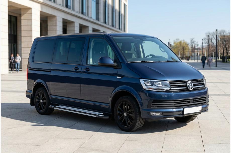 Volkswagen T6 2015-2024 гг. Боковые Подножки Rainbow (2 шт., Алюминий) Короткая База Image