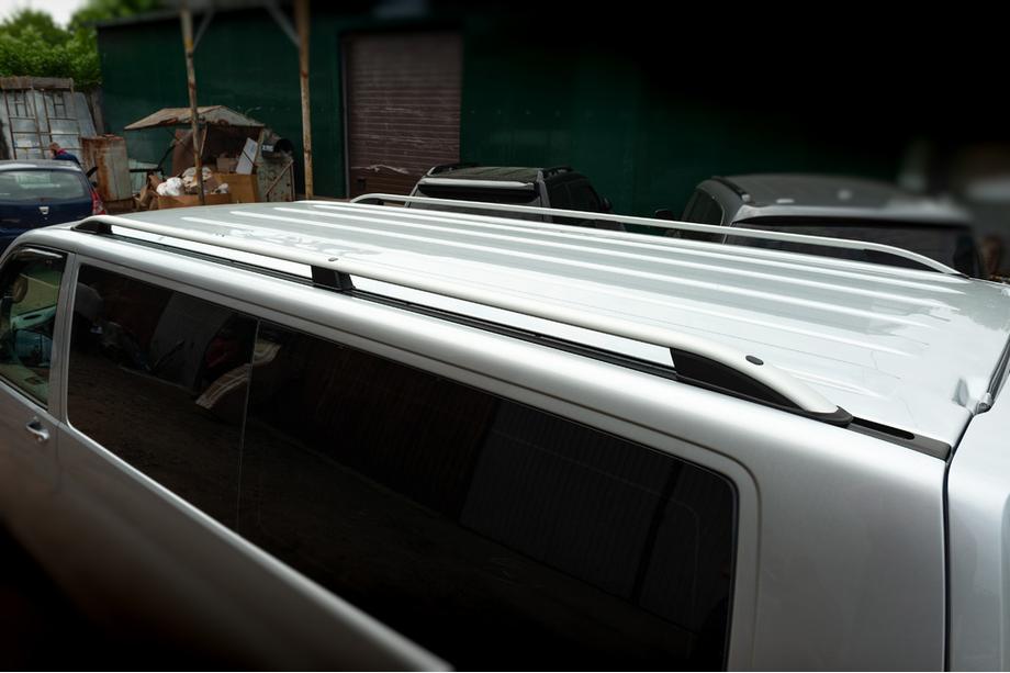 Volkswagen T6 2015-2024 гг. Рейлинги CROWN (серый мат) Длинная База Фото 17