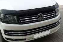Volkswagen T6 2015-2024 гг. Накладки на решетку бампера 2015-2019 (6 шт, нержавейка) фото 1