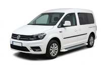 Volkswagen Caddy 2015-2020 гг. Боковые Подножки Allmond White (2 шт., Алюминий) фото 1