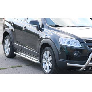 Боковые Подножки Premium (2 шт., Нержавейка) Chevrolet Captiva 2006-2019 гг. фото 2