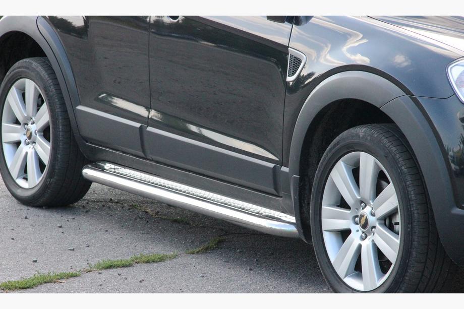 Chevrolet Captiva 2006-2019 гг. Боковые Подножки Premium (2 шт., Нержавейка) Image