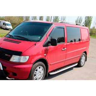 Боковые пороги Fullmond (2 шт., алюминий) Mercedes Vito W638 1996-2003 гг. фото 4