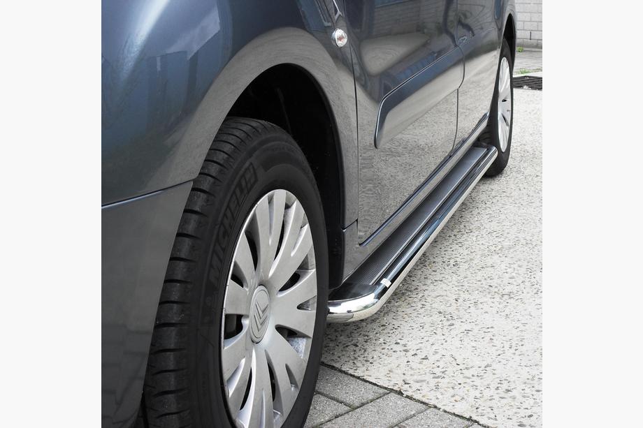Citroen Berlingo 1996-2008 гг. Боковые Подножки Premium (2 шт., Нержавейка) Image