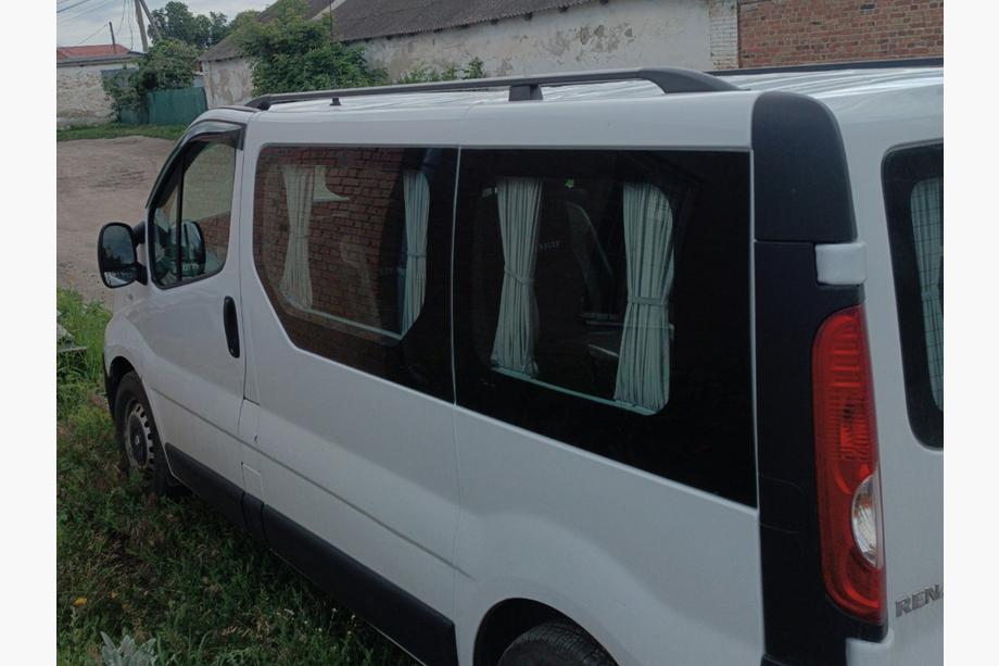 Opel Vivaro 2001–2015 гг. Черные рейлинги Короткая, Пластиковые Ножки Фото 10