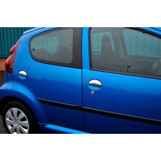 Накладки на дверные ручки из нержавеющей стали Citroen C-1 2005-2014 гг. фото 2