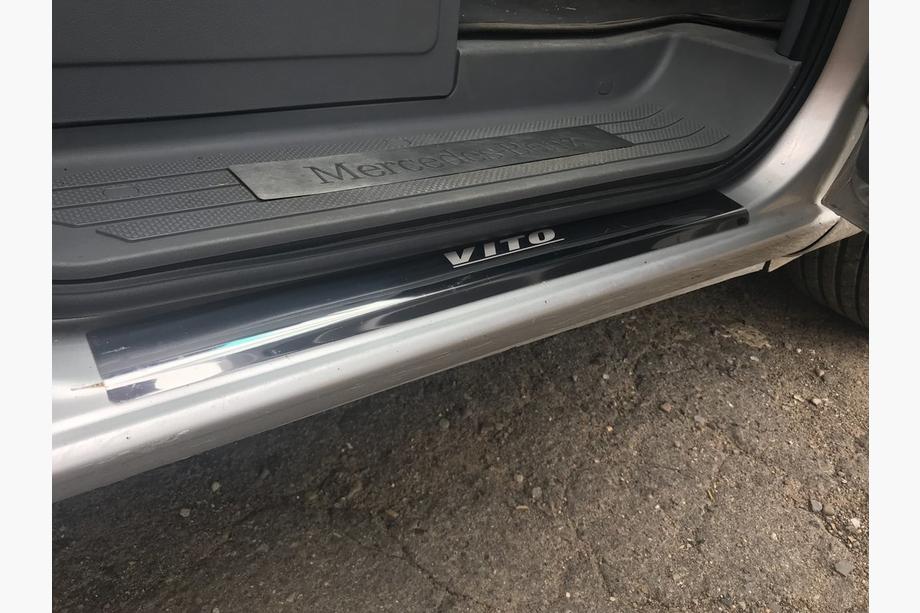 Mercedes Vito W639 2004-2014 гг. Накладки на пороги Laser-Style (2 шт, Нержавеющая сталь) Фото 5