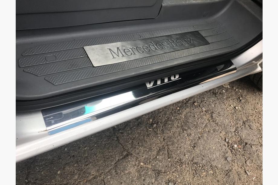 Mercedes Vito W639 2004-2014 гг. Накладки на пороги Laser-Style (2 шт, Нержавеющая сталь) Фото 6