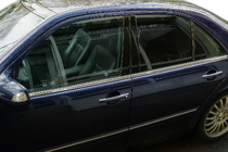 Mercedes E-class W210 1995-2002 гг. Нижние молдинги стекол нержавейка (4 шт) Carmos - Турецкий производитель фото 1