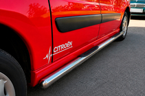Citroen Jumpy 2007–2017 гг. Боковые трубы (2 шт., нержавейка) Ø60, короткая база фото 7