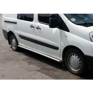 Боковые трубы (2 шт., нержавейка) Citroen Jumpy 2007–2017 гг. фото 2