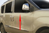Fiat Doblo II 2010-2022 гг. Окантовка стекол Нержавейка фото 2