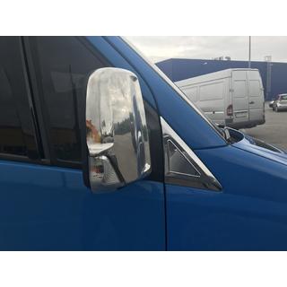 Накладки на зеркала Нержавеющая сталь (2 шт.) Mercedes Sprinter W906 2006–2018 гг. фото 3