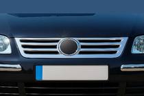 Volkswagen Caddy 2004-2010 гг. Накладка на решетку нержавейка OmsaLine - Итальянская Нержавейка фото 1