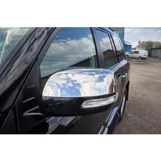 Накладки на Зеркала (2 шт., Нержавейка) Toyota Land Cruiser Prado 150 2009-2023 гг. фото 1