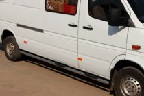 Volkswagen LT 1995-2006 гг. Боковые трубы (2 шт., нержавейка) фото 5