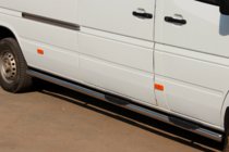 Volkswagen LT 1995-2006 гг. Боковые трубы (2 шт., нержавейка) фото 1