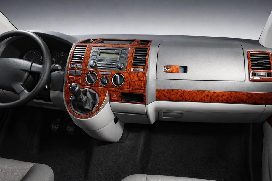 Volkswagen T5 Transporter 2003-2010 гг. Накладки на торпеду (Турция) Карбон Image