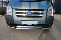 Ford Transit 2000–2014 гг. Передняя защита ST014 (2006-2014, Нержавейка) фото 2
