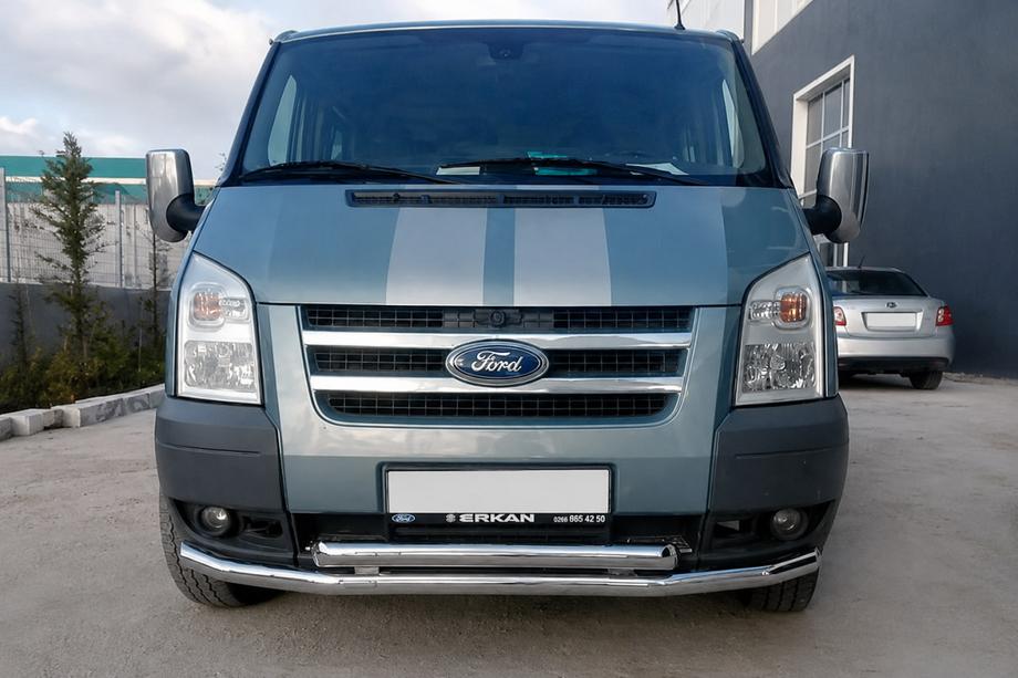 Ford Transit 2000–2014 гг. Передняя защита ST014 (2006-2014, Нержавейка) Image