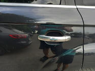 Audi Q7 2005-2015 гг. Хромированные Накладки на Ручки (4 шт., Нержавейка) Carmos, с кнопкой фото 2
