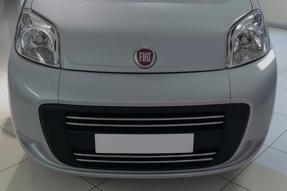 Citroen Nemo 2007-2017 гг. Накладка на решетку радиатора (4 шт., нержавейка) OmsaLine - Итальянская Нержавейка Image
