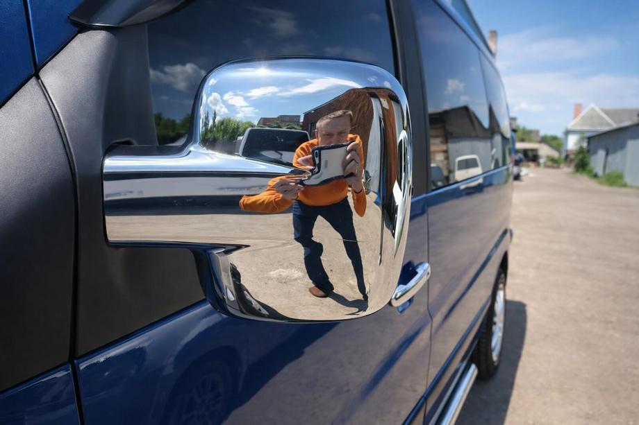 Mercedes Vito W638 1996-2003 гг. Накладки на Зеркала (2 шт, Хром) Полированная Нержавеющая Сталь Image