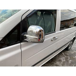 Хромированные Накладки на Зеркала VITO 2004-2010 (2 шт) Mercedes Vito W639 2004-2014 гг. фото 2